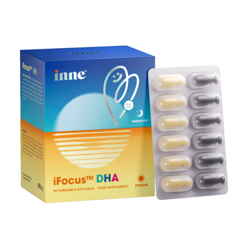 inne® iFocus™ DHA Day and Night Chewable Softgels 60 Count