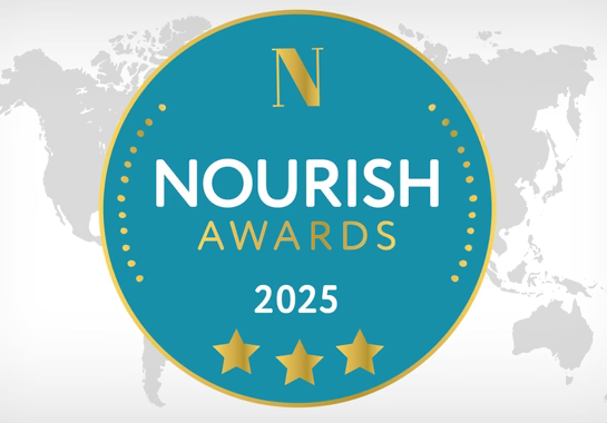 Nourish Awards 2025 three-star badge for inne Liquid Calcium with Magnesium